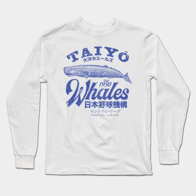 Taiyo Whales Long Sleeve T-Shirt by MindsparkCreative